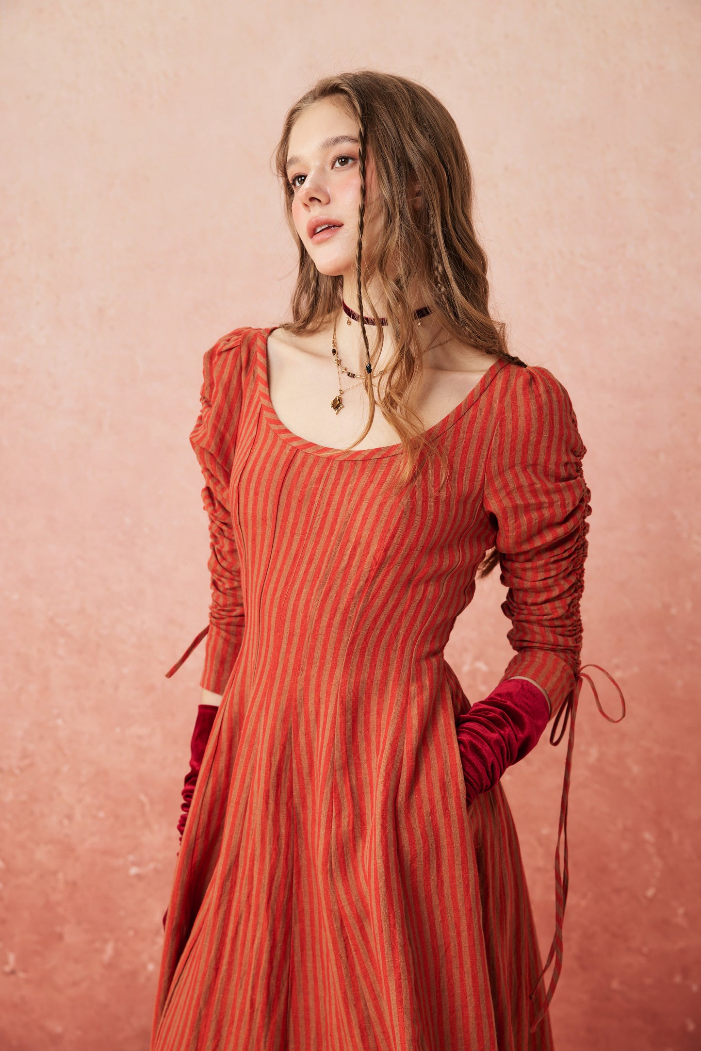 SONIA | ABITO MAXI VITTORIANO IN LINO