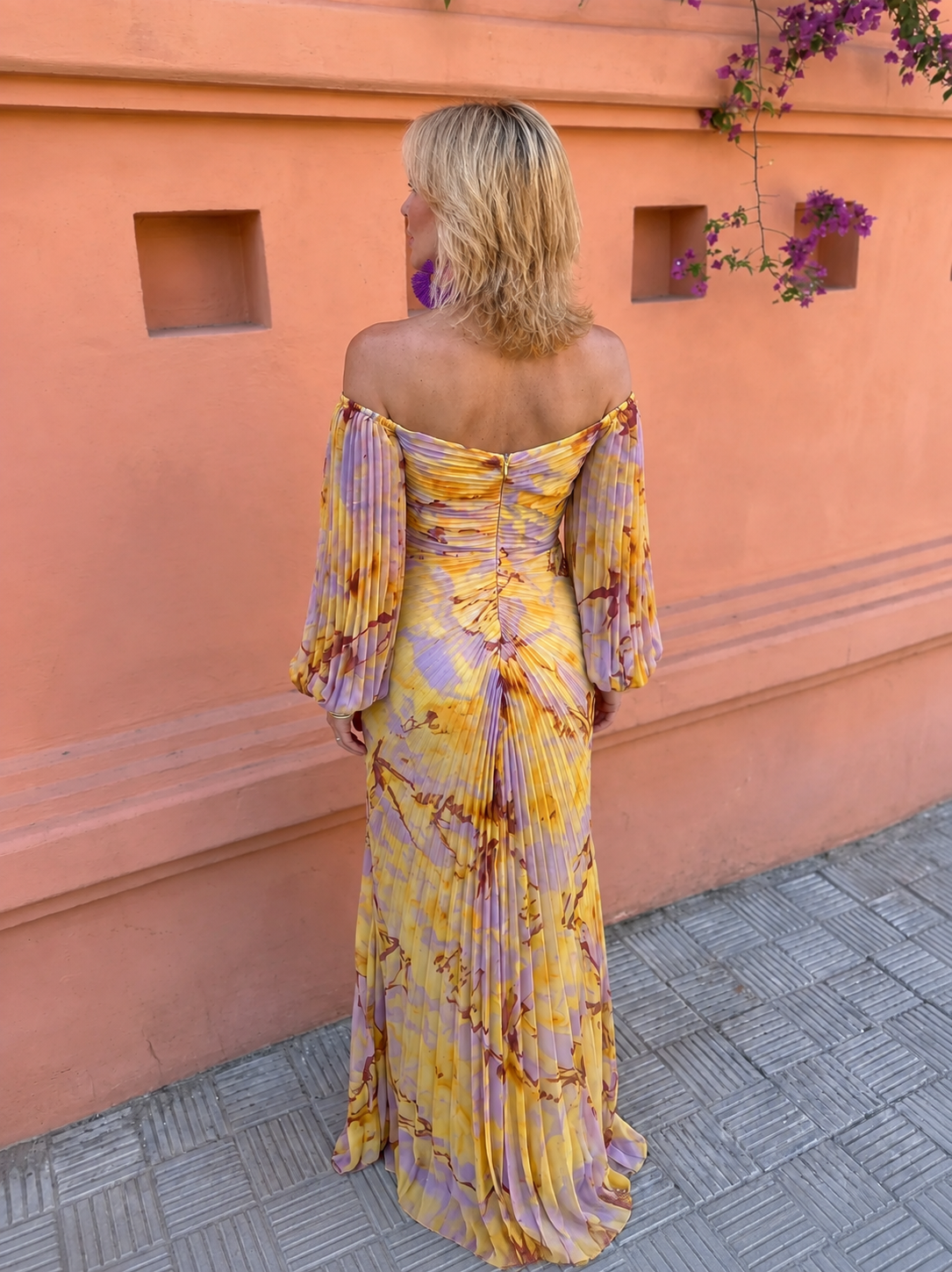 GRETA | ROBE LONGUE FLEURIE À DÉCOLLETÉ PLONGEANT