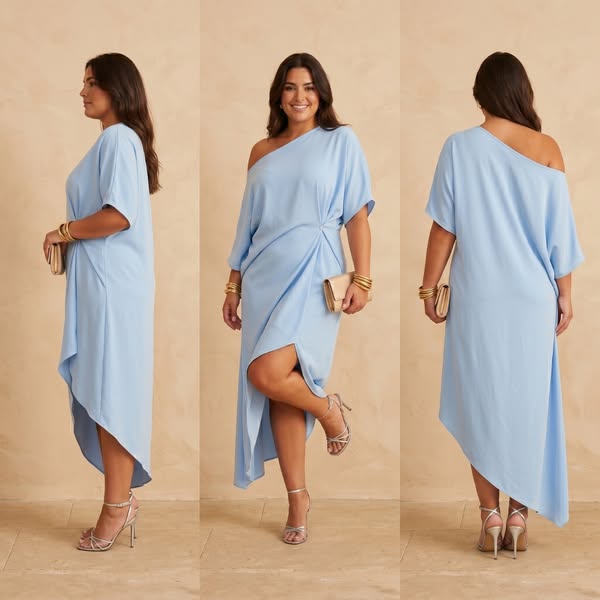 CANDICE - ELEGANTE ABITO ASIMMETRICO