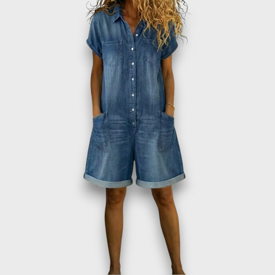 JOANNA - SHORTS VINTAGE CON EFFETTO DENIM