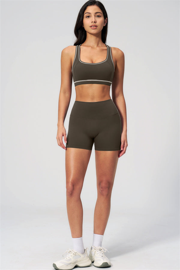 MHEL - SET 2 PEZZI VENUS CON REGGISENO SPORTIVO E SHORTS