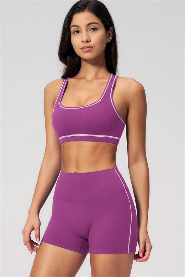 MHEL - SET 2 PEZZI VENUS CON REGGISENO SPORTIVO E SHORTS