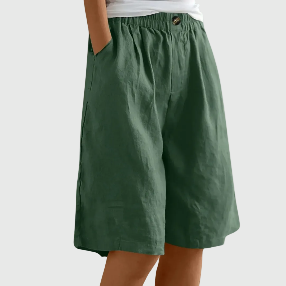 LINA - SHORTS DALLA VESTIBILITÀ AMPIA CON VITA ELASTICIZZATA