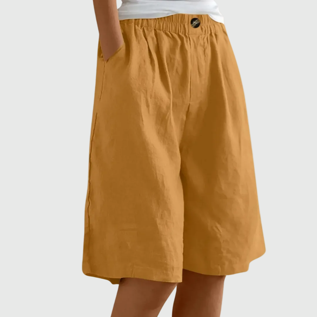LINA - SHORTS DALLA VESTIBILITÀ AMPIA CON VITA ELASTICIZZATA
