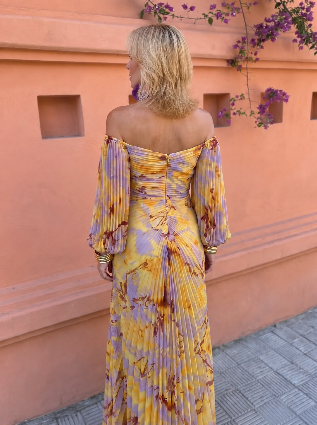 GRETA | ROBE LONGUE FLEURIE À DÉCOLLETÉ PLONGEANT