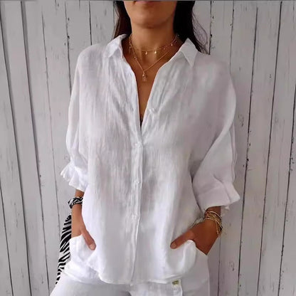 CHEMISE EN COTON ET LIN SILVIA