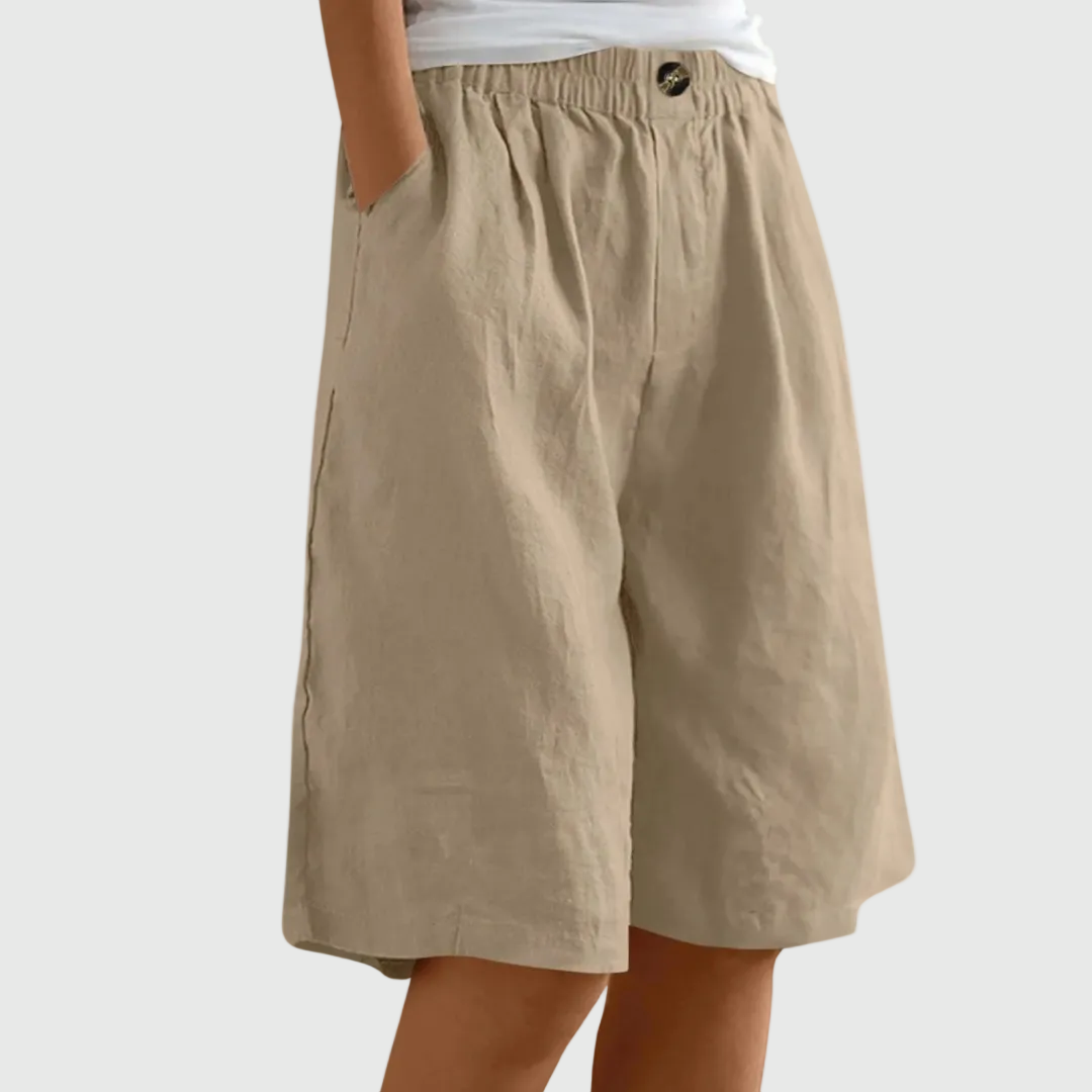 LINA - SHORTS DALLA VESTIBILITÀ AMPIA CON VITA ELASTICIZZATA