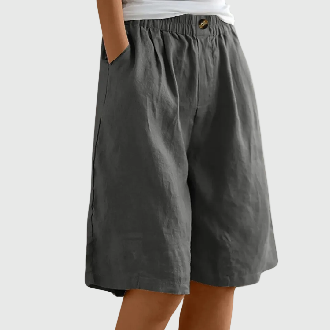 LINA - SHORTS DALLA VESTIBILITÀ AMPIA CON VITA ELASTICIZZATA
