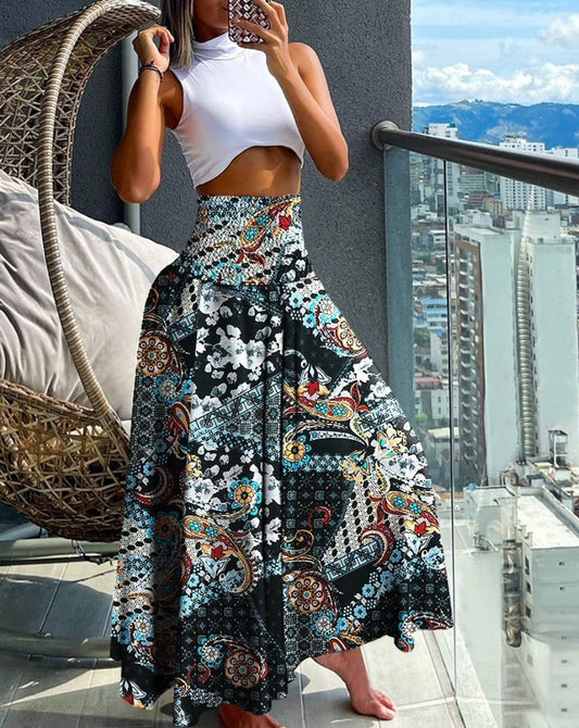 RELAXED WIDE-LENGTH SKIRT