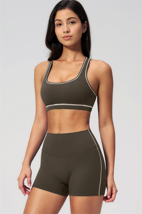 MHEL - SET 2 PEZZI VENUS CON REGGISENO SPORTIVO E SHORTS