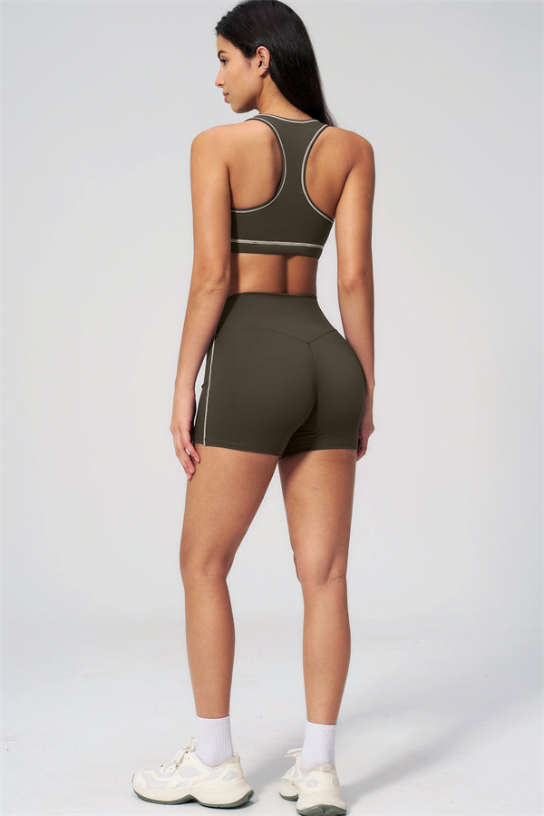 MHEL - SET 2 PEZZI VENUS CON REGGISENO SPORTIVO E SHORTS