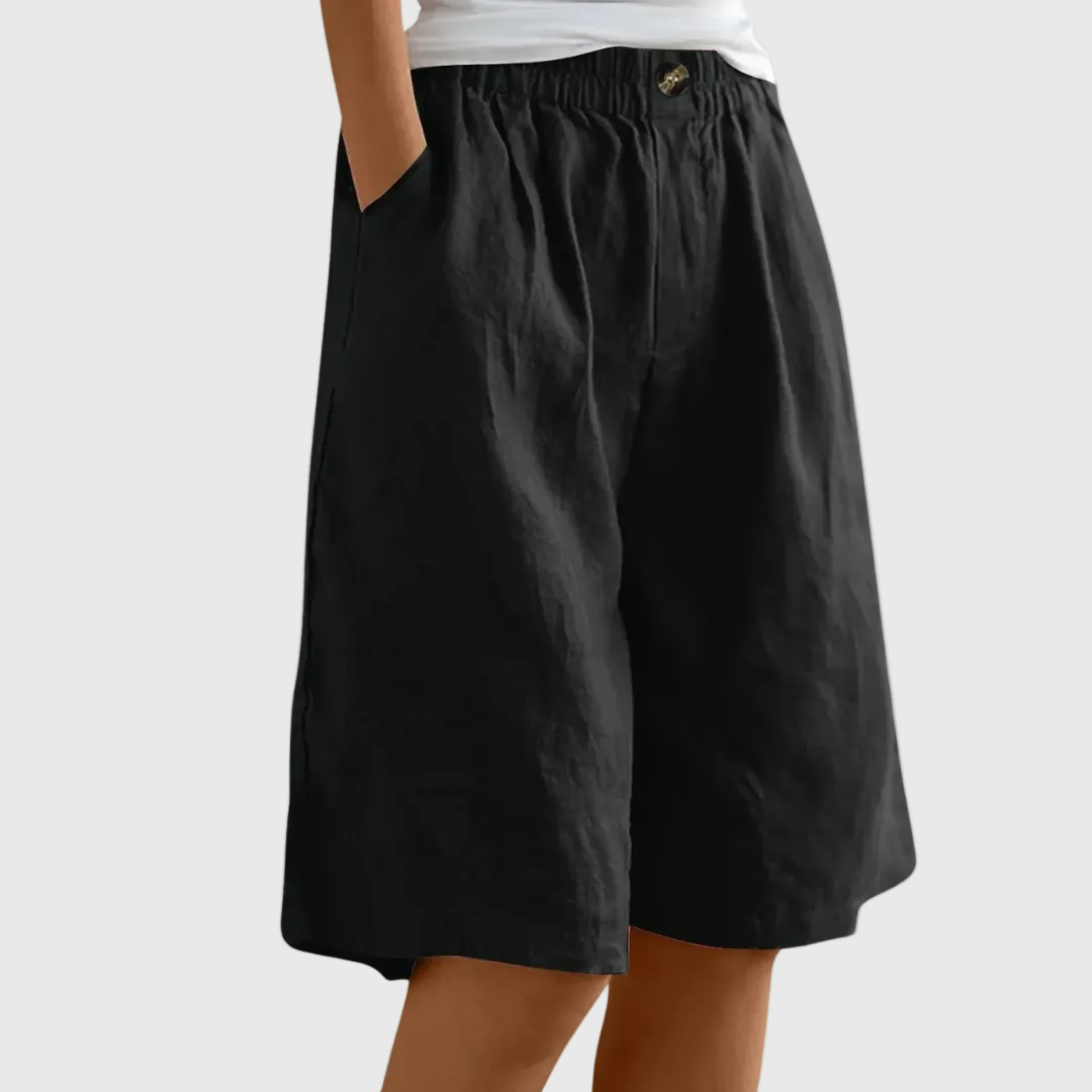 LINA - SHORTS DALLA VESTIBILITÀ AMPIA CON VITA ELASTICIZZATA