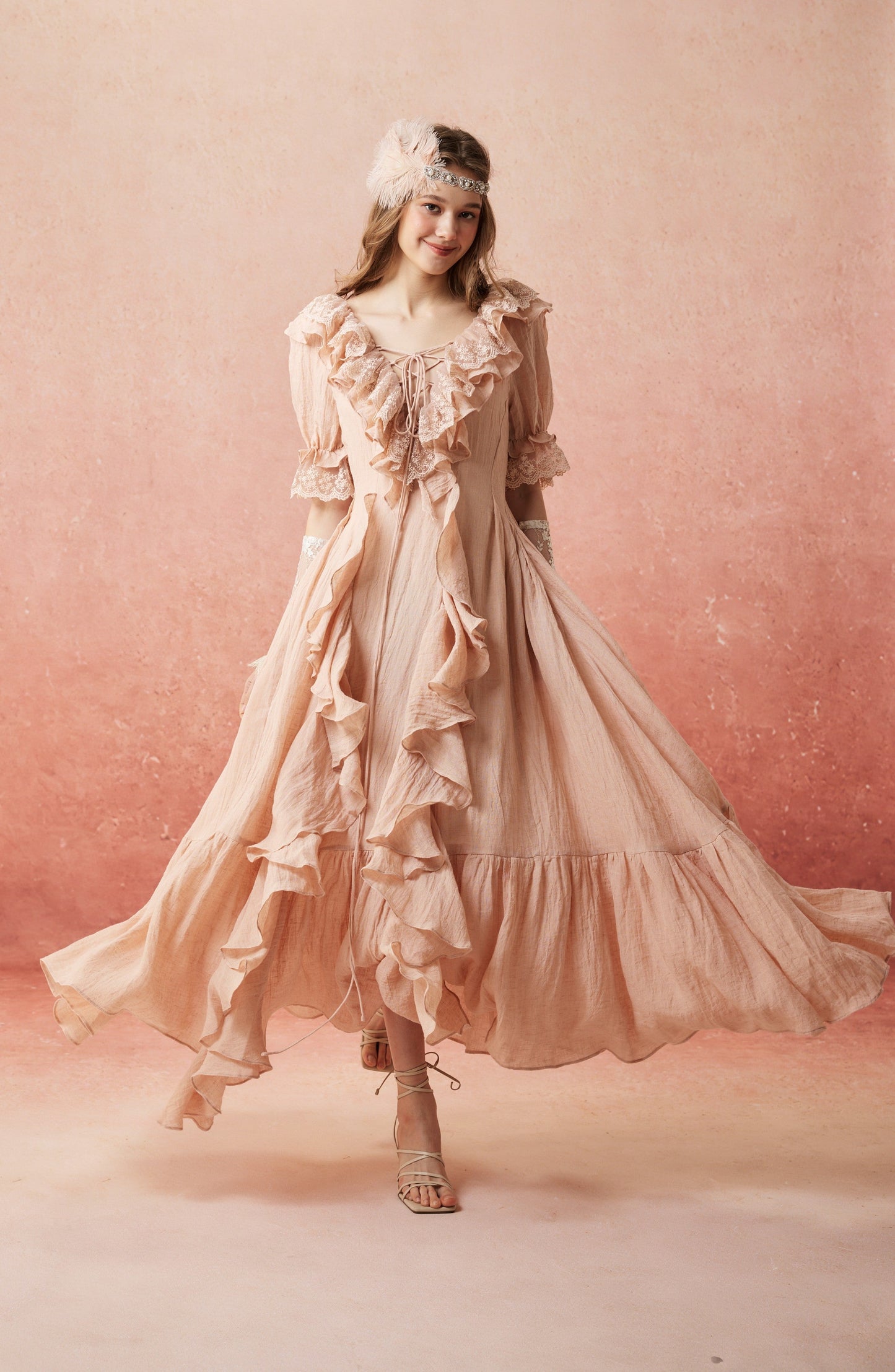 DESIREE | ABITO LUNGO MAXI IN LINO