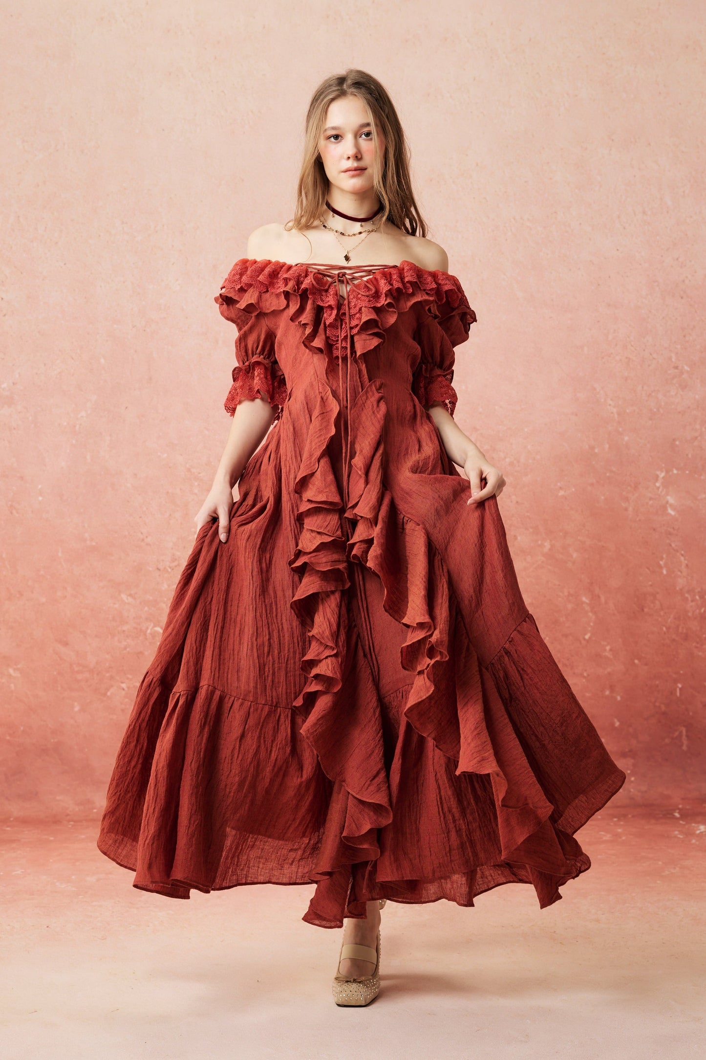 DESIREE | ABITO LUNGO MAXI IN LINO