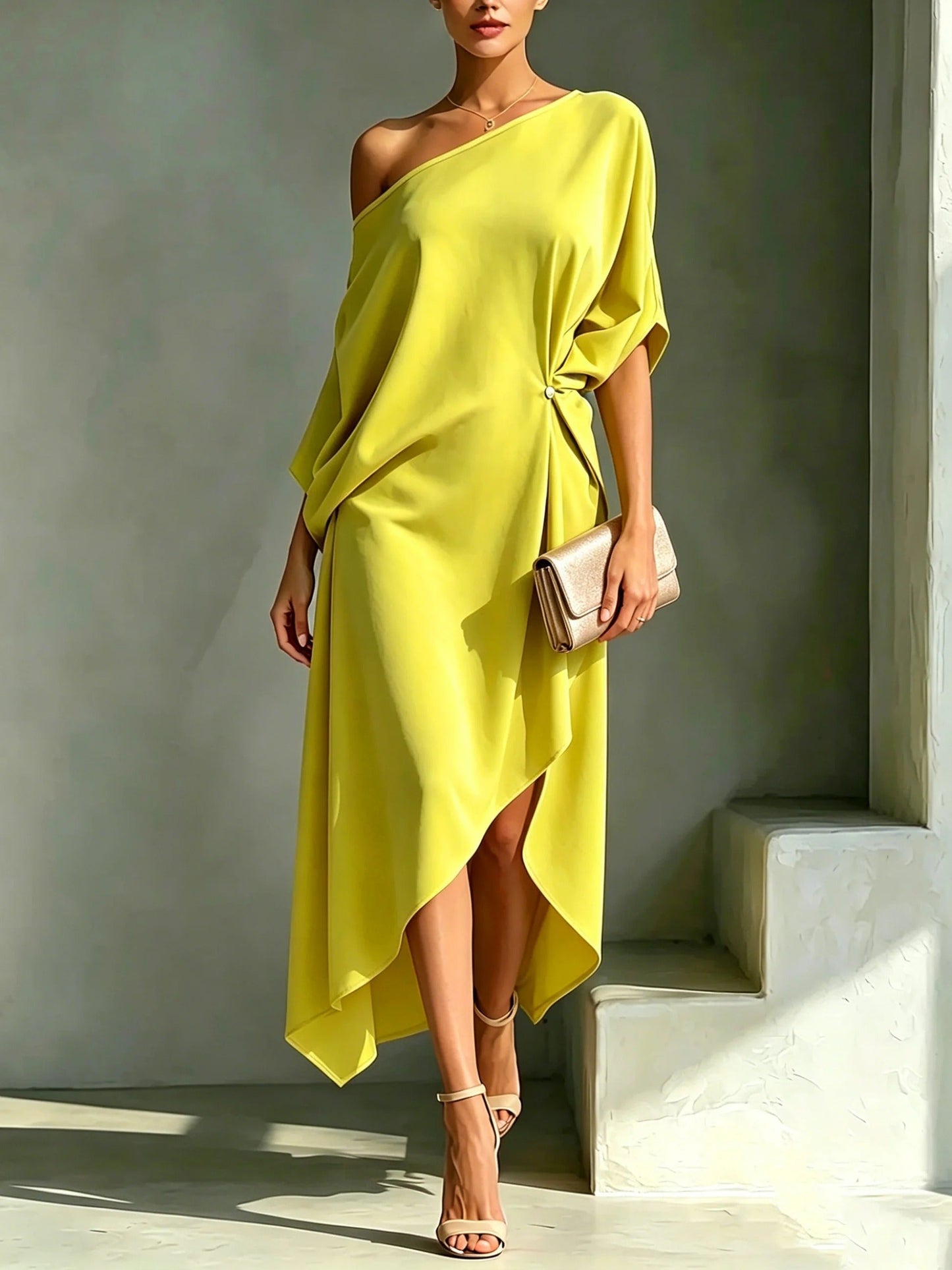 CANDICE - ELEGANTE ABITO ASIMMETRICO