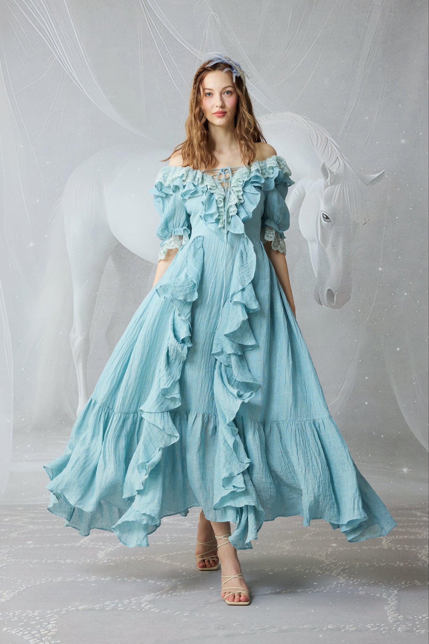DESIREE | ABITO LUNGO MAXI IN LINO
