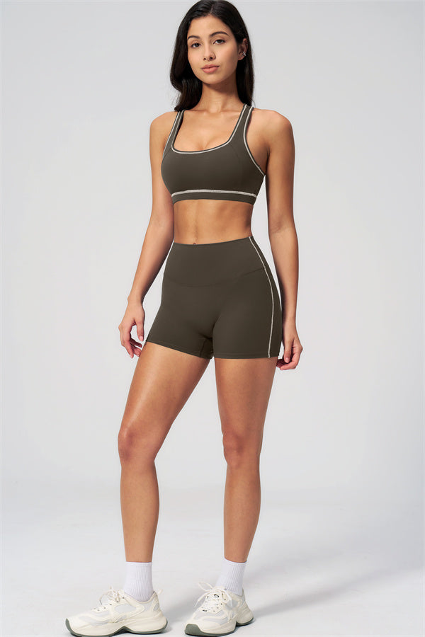 MHEL - SET 2 PEZZI VENUS CON REGGISENO SPORTIVO E SHORTS