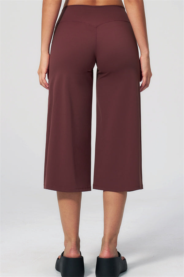 NARISSA - COMPLETO 2 PEZZI CON TOP A CANOTTA E PANTALONI CROP A GAMBA LARGA