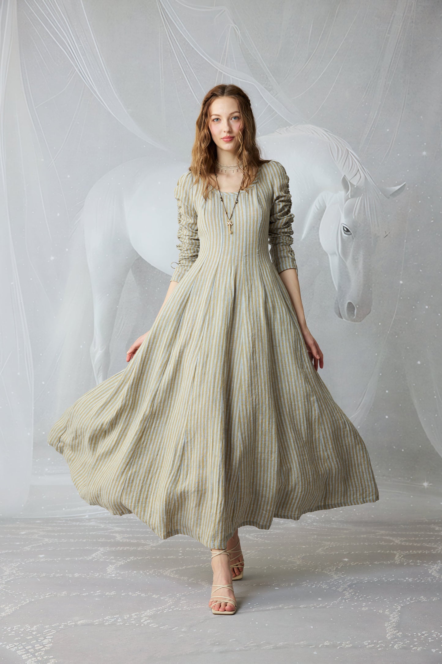 SONIA | ABITO MAXI VITTORIANO IN LINO
