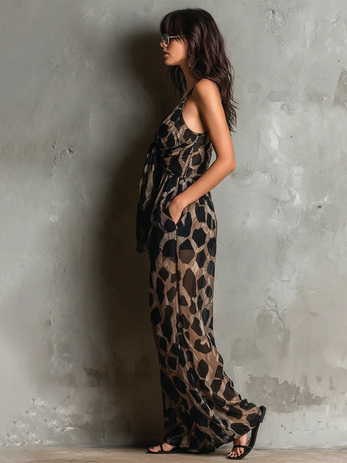 SYLVIA | JUMPSUIT MIT LEOPARDENMUSTER