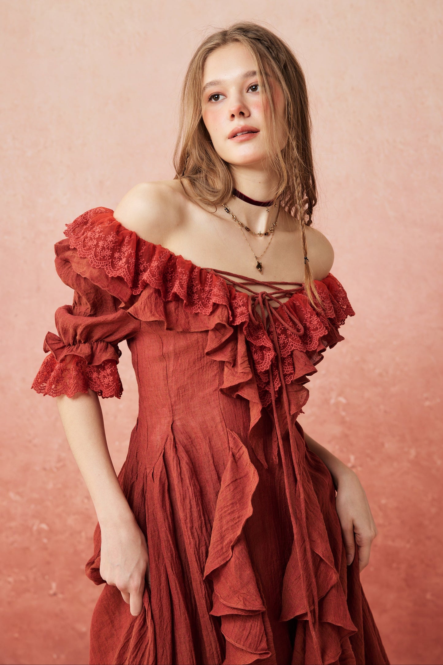 DESIREE | ABITO LUNGO MAXI IN LINO