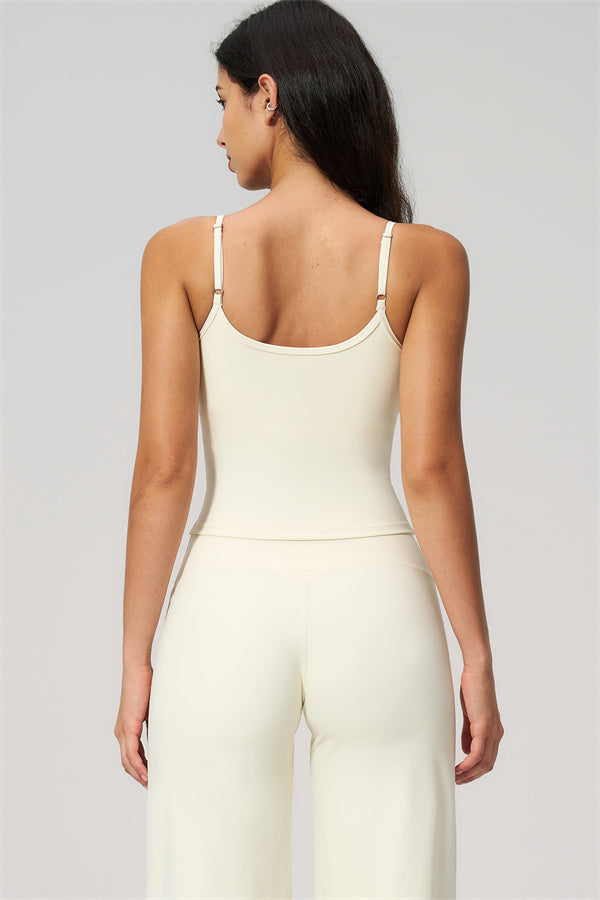 NARISSA - COMPLETO 2 PEZZI CON TOP A CANOTTA E PANTALONI CROP A GAMBA LARGA
