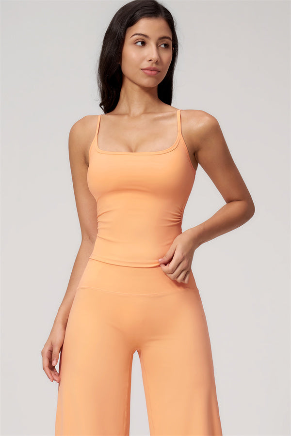 NARISSA - COMPLETO 2 PEZZI CON TOP A CANOTTA E PANTALONI CROP A GAMBA LARGA