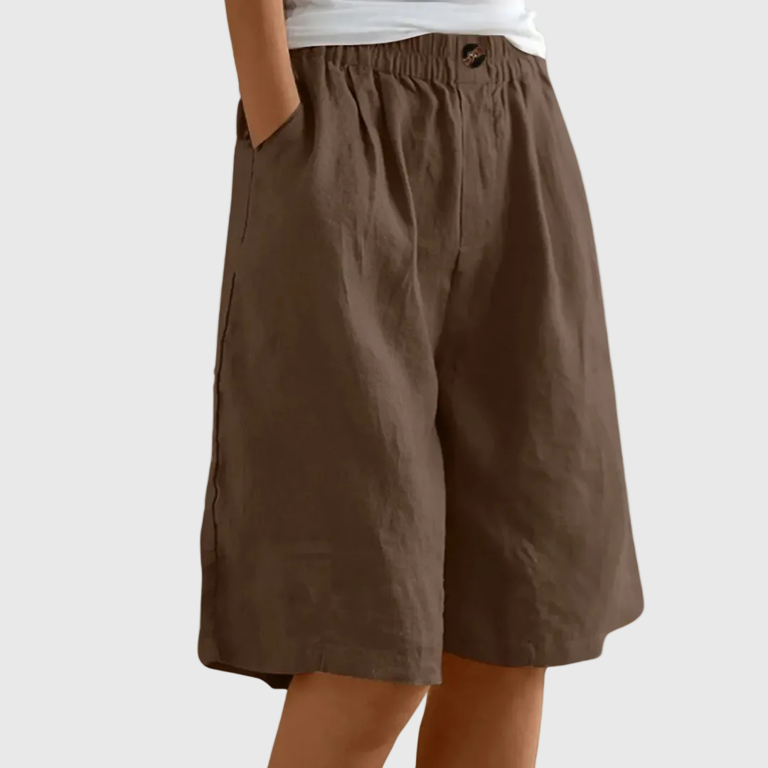 LINA - SHORTS DALLA VESTIBILITÀ AMPIA CON VITA ELASTICIZZATA
