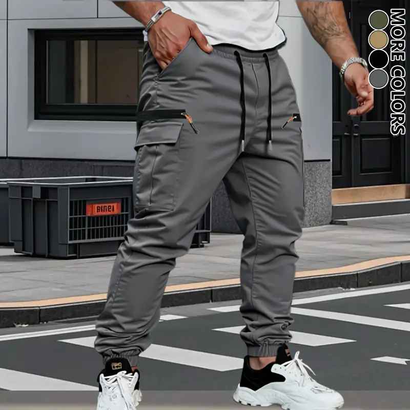 DAVID | PANTALONI CARGO IN FELPA ELASTICIZZATA