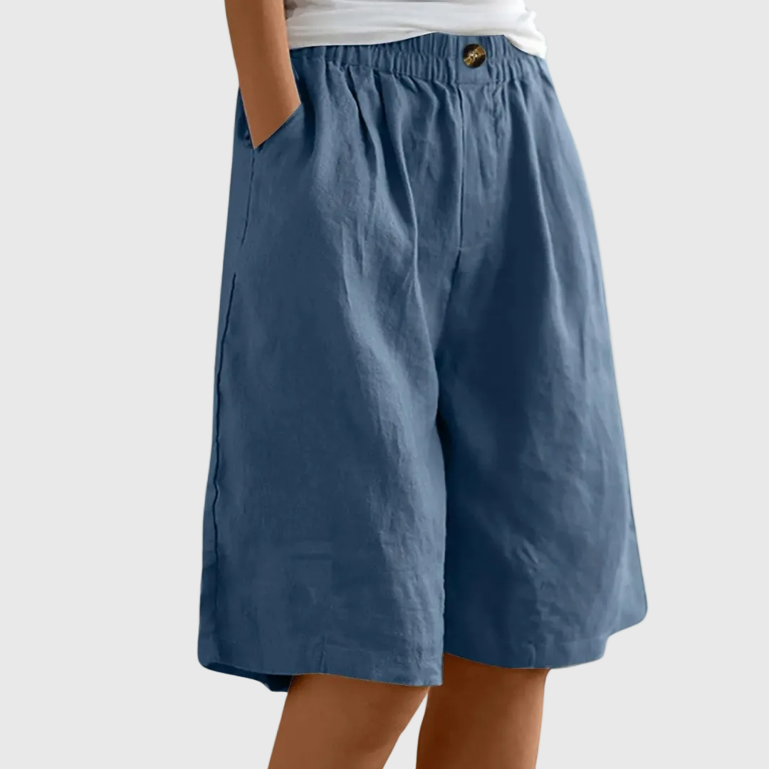LINA - SHORTS DALLA VESTIBILITÀ AMPIA CON VITA ELASTICIZZATA
