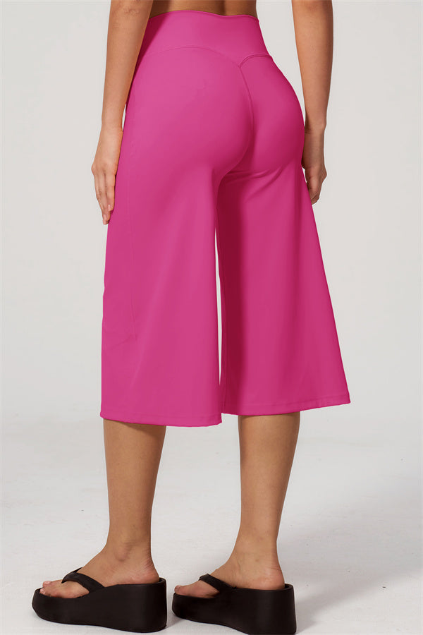 NARISSA - COMPLETO 2 PEZZI CON TOP A CANOTTA E PANTALONI CROP A GAMBA LARGA