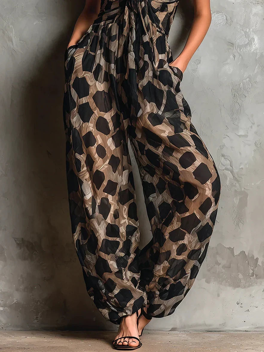 SYLVIA | JUMPSUIT MIT LEOPARDENMUSTER