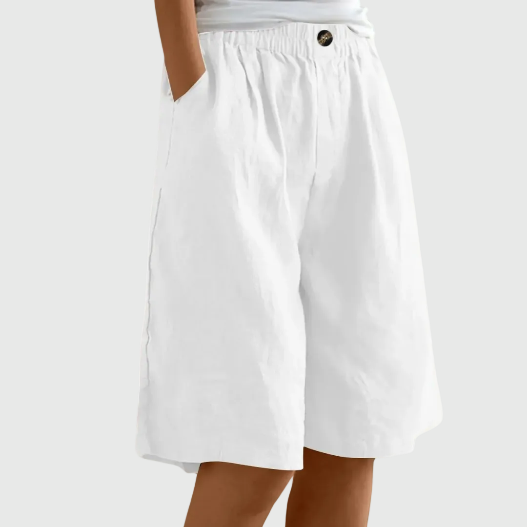 LINA - SHORTS DALLA VESTIBILITÀ AMPIA CON VITA ELASTICIZZATA