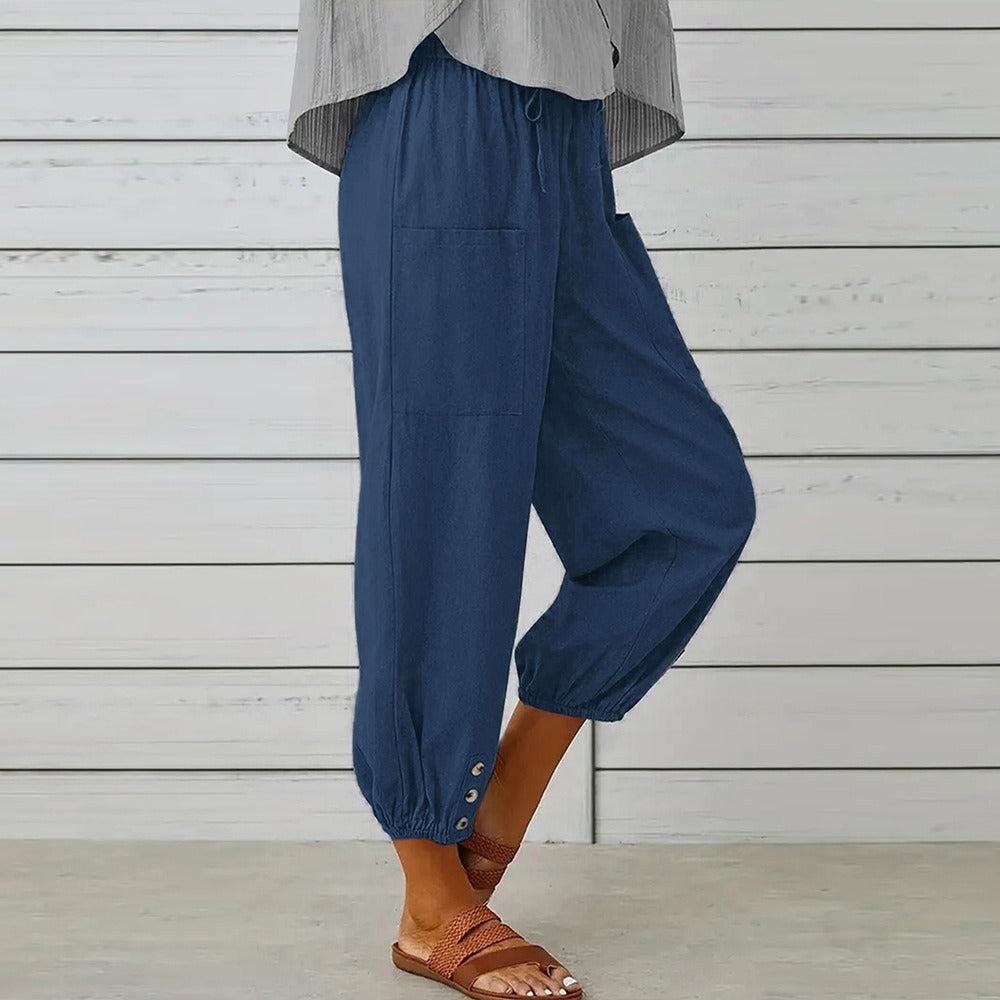 DOLLY | PANTALON LARGE EN COTON ET LIN