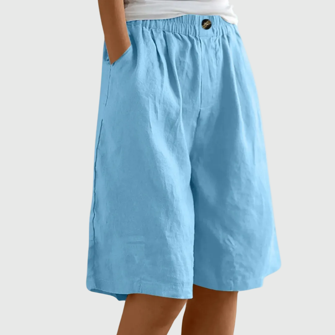 LINA - SHORTS DALLA VESTIBILITÀ AMPIA CON VITA ELASTICIZZATA