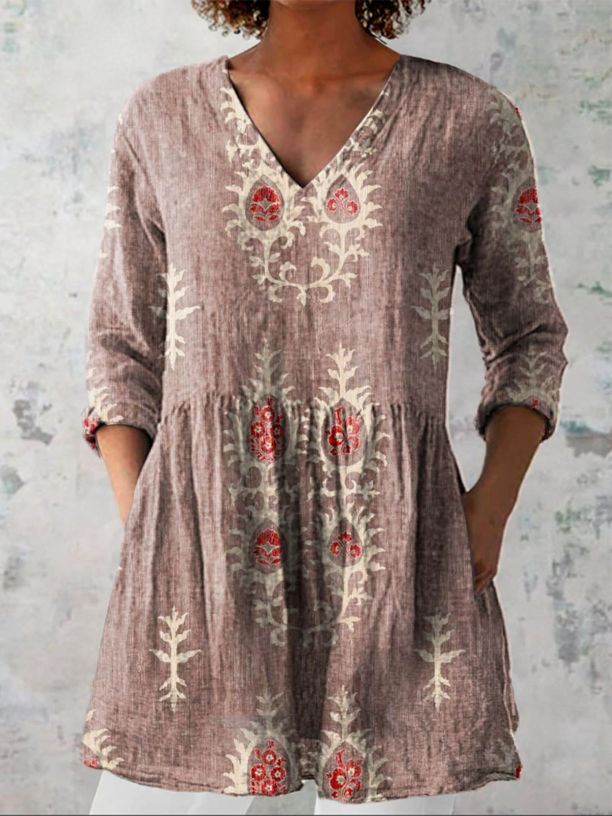 BECCA - CAMICIA LUNGA CON FANTASIA D'IMPATTO