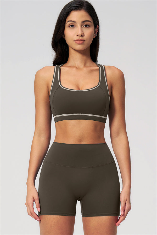 MHEL - SET 2 PEZZI VENUS CON REGGISENO SPORTIVO E SHORTS