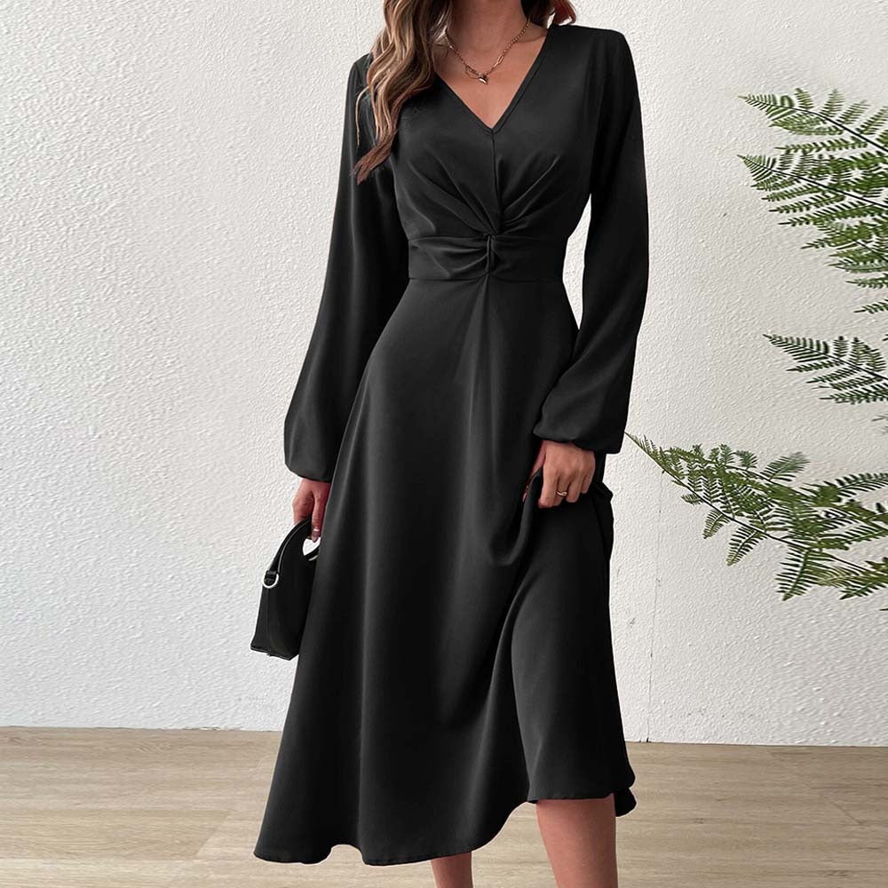 ALLISON | ROBE MI-LONGUE À TAILLE HAUTE