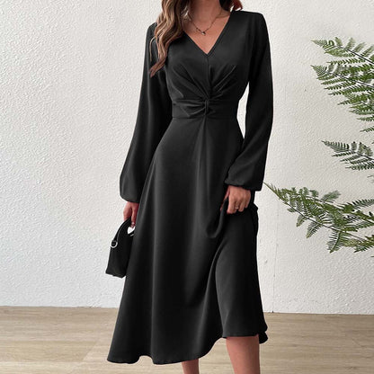 ALLISON | ROBE MI-LONGUE À TAILLE HAUTE