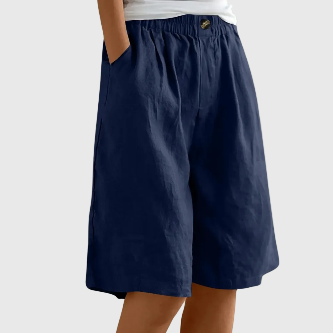 LINA - SHORTS DALLA VESTIBILITÀ AMPIA CON VITA ELASTICIZZATA