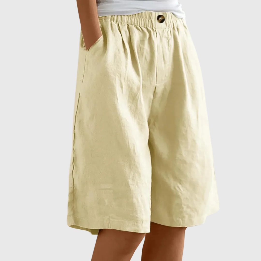 LINA - SHORTS DALLA VESTIBILITÀ AMPIA CON VITA ELASTICIZZATA