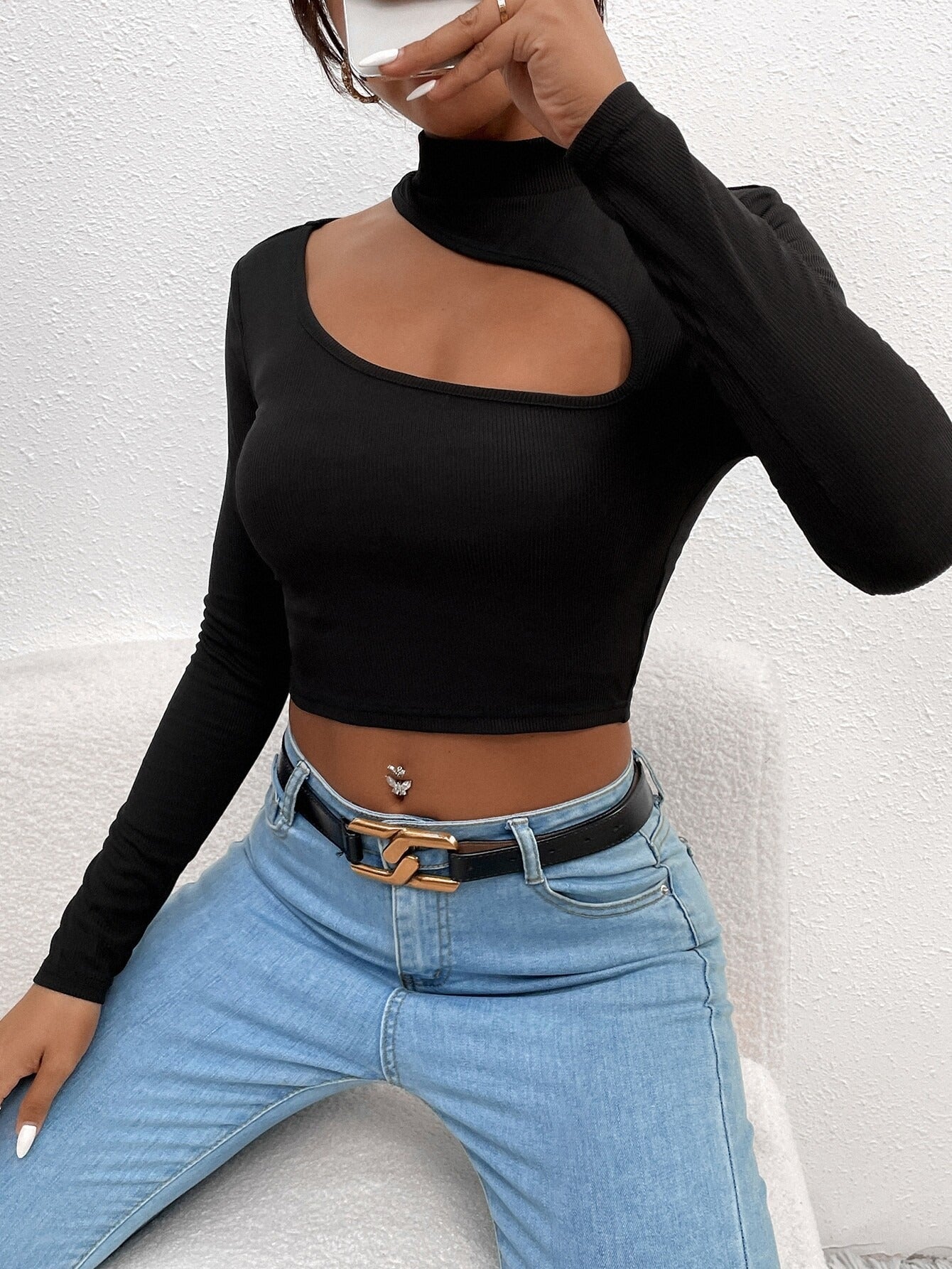 JYRA | CROP TOP À MANCHES LONGUES