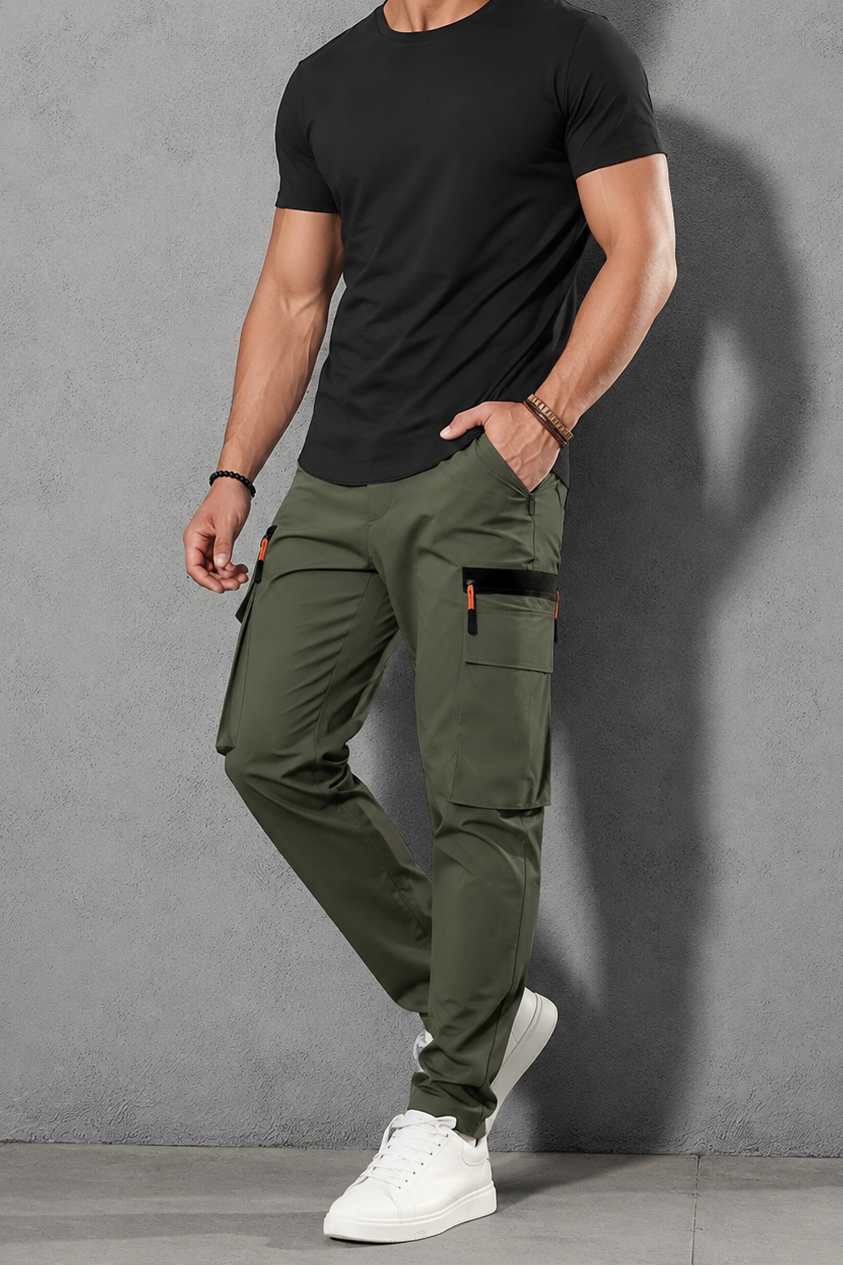 DAVID | PANTALONI CARGO IN FELPA ELASTICIZZATA
