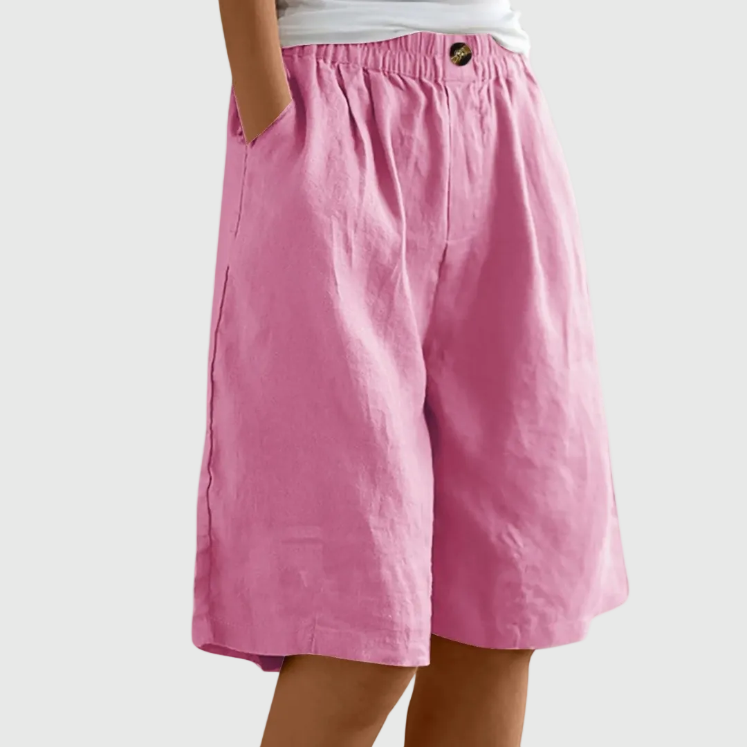 LINA - SHORTS DALLA VESTIBILITÀ AMPIA CON VITA ELASTICIZZATA