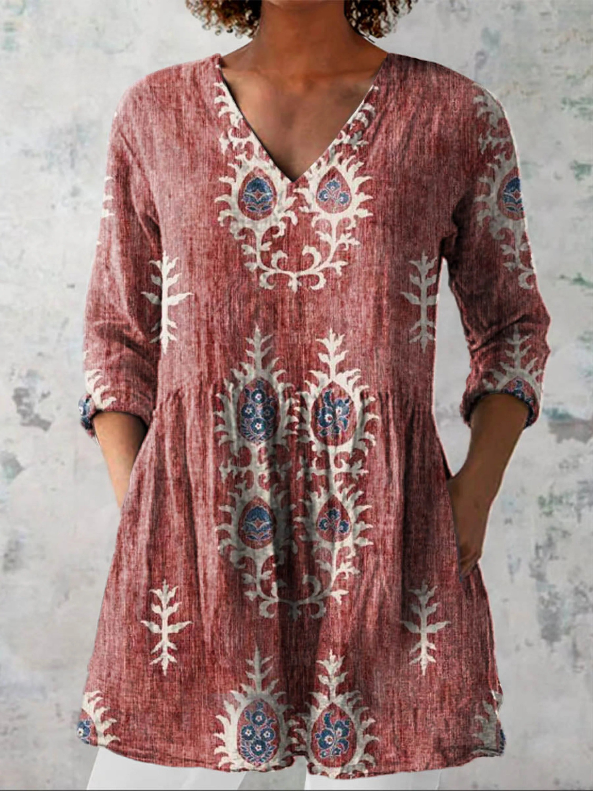 BECCA - CAMICIA LUNGA CON FANTASIA D'IMPATTO