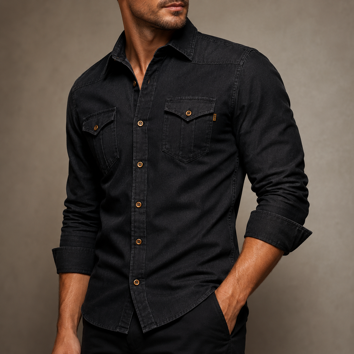 ADAMSON | CAMICIA IN DENIM DI COTONE