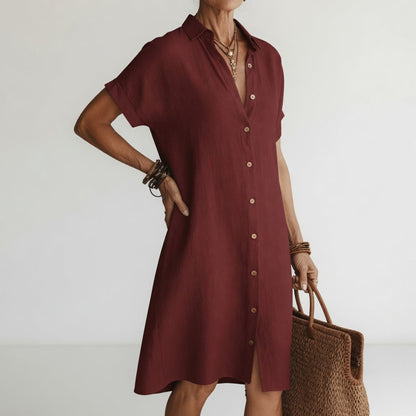 EMMA - ABITO A CAMICIA MIDI PREMIUM E TRASPIRANTE