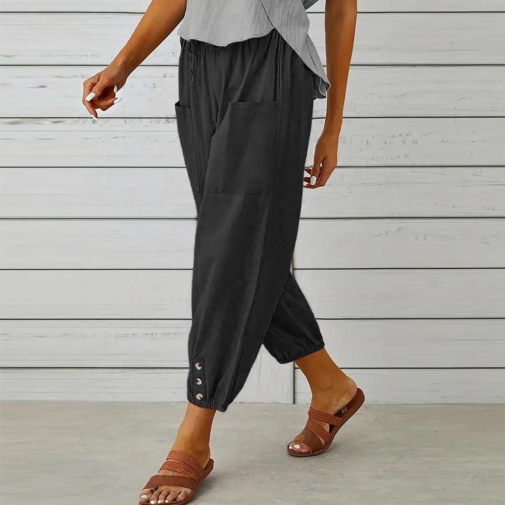 DOLLY | PANTALON LARGE EN COTON ET LIN