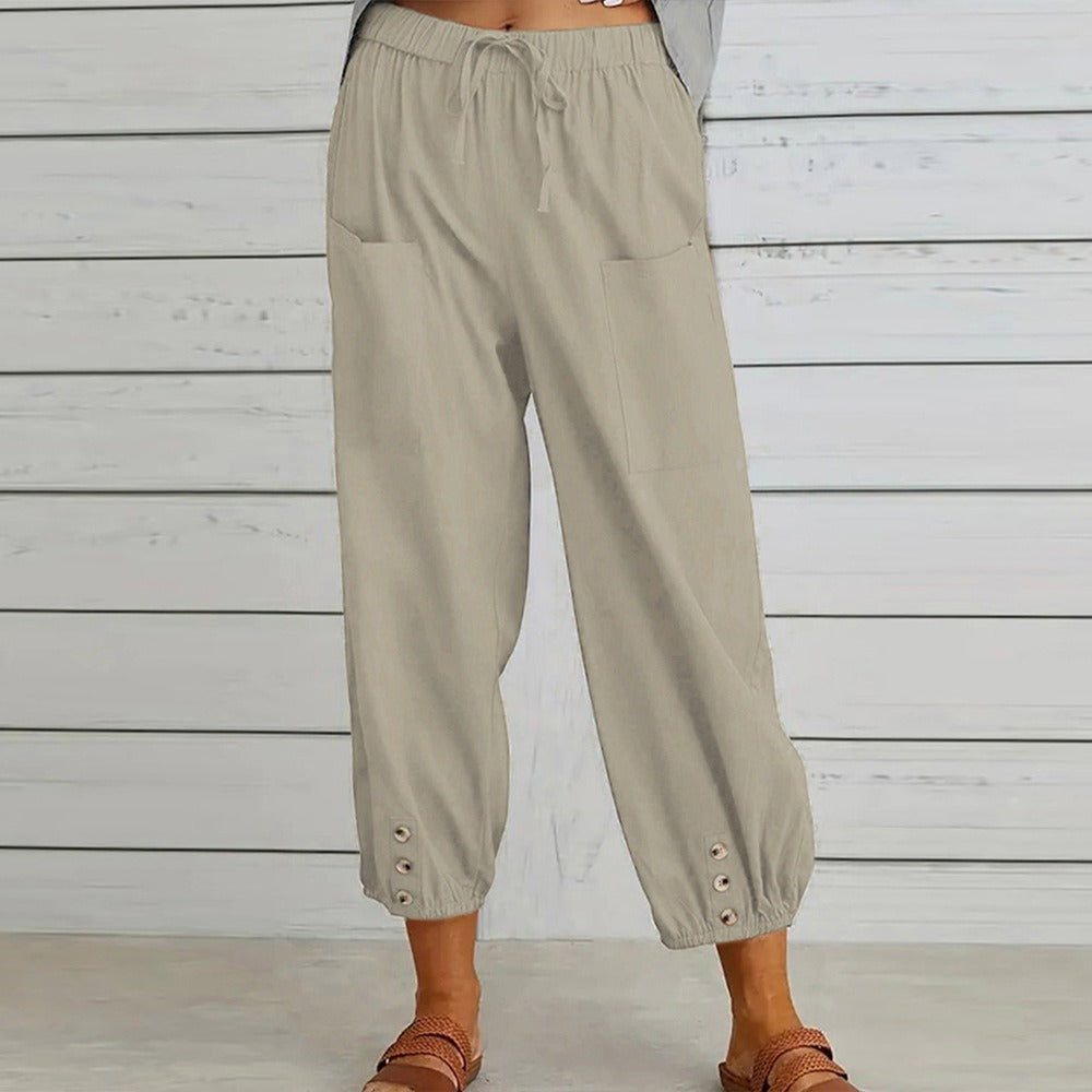 DOLLY | PANTALON LARGE EN COTON ET LIN