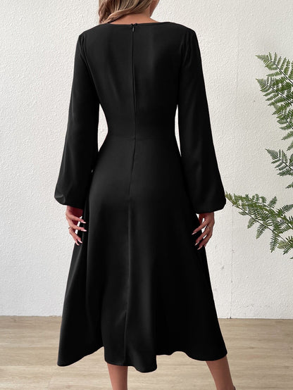 ALLISON | ROBE MI-LONGUE À TAILLE HAUTE